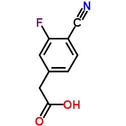 2-(4-氰基-3-氟苯基)乙酸结构式