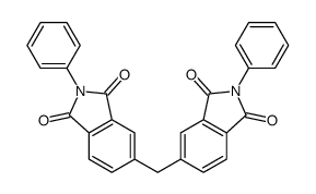 5-[(1,3-dioxo-2-phenylisoindol-5-yl)methyl]-2-phenylisoindole-1,3-dione结构式