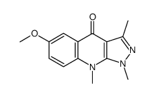 4,9-dihydro-6-methoxy-1,3,9-trimethyl-4-oxo-1H-pyrazolo[3,4-b]quinoline Structure