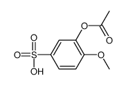 3-acetyloxy-4-methoxybenzenesulfonic acid Structure