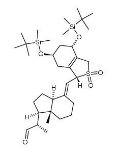 (6R)-SO2 adduct of 1(S),3(R)-bis(tert-butyldimethylsilyloxy)-20(S)-formyl-9,10-secopregna-5,7(E),10(19)-triene结构式