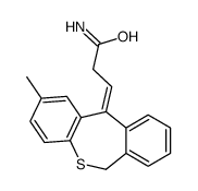 (3E)-3-(2-methyl-6H-benzo[c][1]benzothiepin-11-ylidene)propanamide结构式