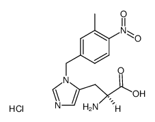 3-(3-甲基-4-硝基苄基)-L-组氨酸二盐酸结构式
