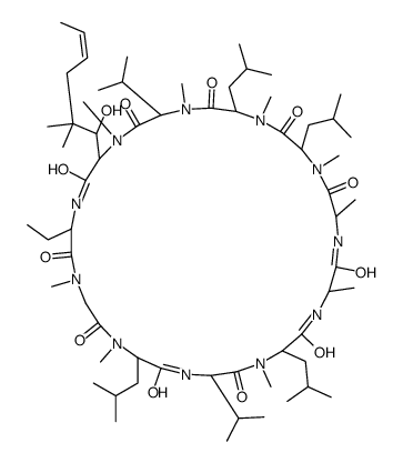 cyclosporin A, 4-(2-butenyl)-4,4,N-trimethylthreonine(1)-结构式