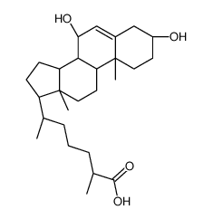 3,7-dihydroxy-5-cholestenoic acid结构式