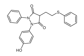 1-(4-hydroxyphenyl)-2-phenyl-4-(2-phenylsulfanylethyl)pyrazolidine-3,5-dione Structure
