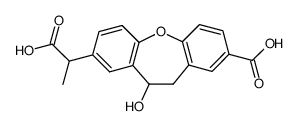 8-carboxy-10,11-dihydro-11-hydroxy-α-methylbenzoxepin-2-acetic acid结构式