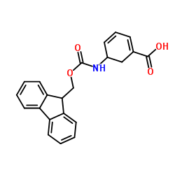 5-{[(9H-Fluoren-9-ylmethoxy)carbonyl]amino}-1,3-cyclohexadiene-1-carboxylic acid Structure