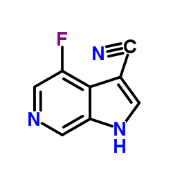 4-Fluoro-1H-pyrrolo[2,3-c]pyridine-3-carbonitrile结构式