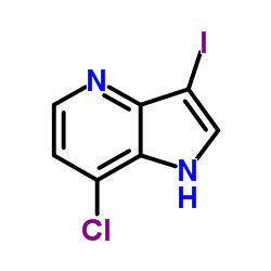 7-氯-3-碘-1H-吡咯并[3,2-b]吡啶结构式