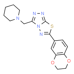 6-(2,3-Dihydro-1,4-benzodioxin-6-yl)-3-(1-piperidinylmethyl)[1,2,4]triazolo[3,4-b][1,3,4]thiadiazole Structure