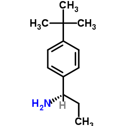 (1S)-1-[4-(2-Methyl-2-propanyl)phenyl]-1-propanamine结构式