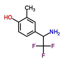 4-(1-Amino-2,2,2-trifluoroethyl)-2-methylphenol结构式