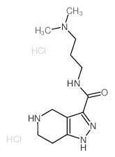 N-[3-(Dimethylamino)propyl]-4,5,6,7-tetrahydro-1H-pyrazolo[4,3-c]pyridine-3-carboxamide diHCl结构式