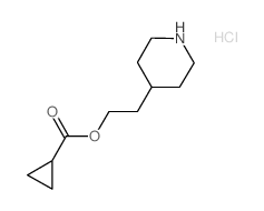 2-(4-Piperidinyl)ethyl cyclopropanecarboxylate hydrochloride Structure