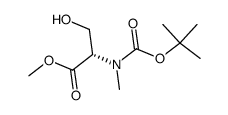 (S)-2-((叔丁氧基羰基)(甲基)氨基)-3-羟基丙酸甲酯结构式