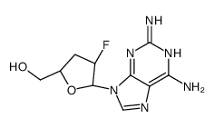 [(2S,4S,5R)-5-(2,6-diaminopurin-9-yl)-4-fluorooxolan-2-yl]methanol结构式