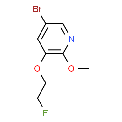 5-Bromo-3-(2-fluoroethoxy)-2-methoxypyridine Structure