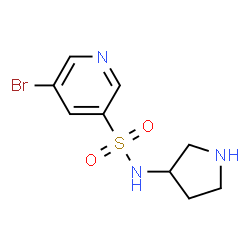 5-bromo-N-(pyrrolidin-3-yl)pyridine-3-sulfonamide structure