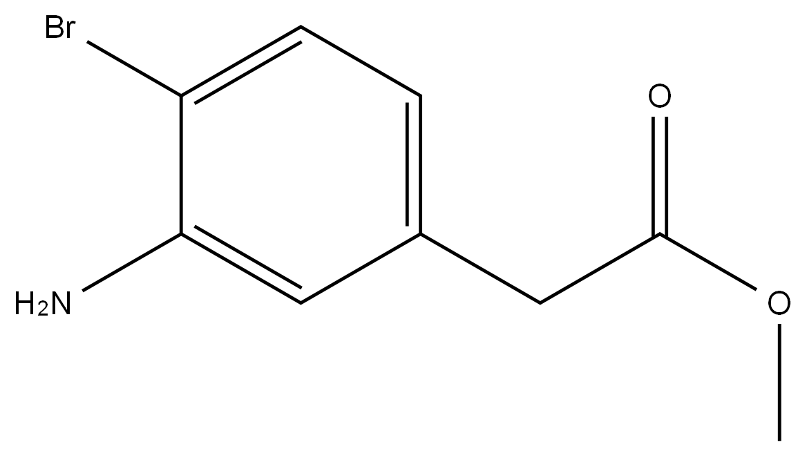 Methyl 2-(3-amino-4-bromophenyl)acetate结构式