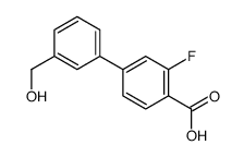 2-fluoro-4-[3-(hydroxymethyl)phenyl]benzoic acid Structure