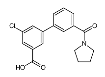 3-chloro-5-[3-(pyrrolidine-1-carbonyl)phenyl]benzoic acid结构式