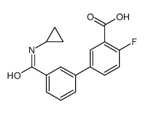 5-[3-(cyclopropylcarbamoyl)phenyl]-2-fluorobenzoic acid结构式