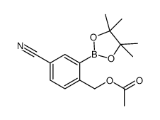 4-cyano-2-(4,4,5,5-tetramethyl-1,3,2-dioxaborolan-2-yl)benzyl acetate Structure