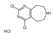 2,4-二氯-6,7,8,9-四氢-5H-嘧啶并[4,5-d]氮杂卓盐酸盐结构式
