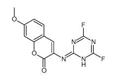 3-(4,6-Difluortriazinylamino)-7-methoxycoumarin structure