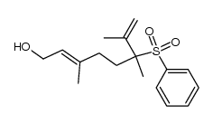 6-phenylsulfonyl-3,6,7-trimethylocta-2E,7-dien-1-ol结构式
