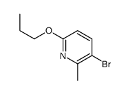 3-溴-2-甲基-6-丙氧基吡啶结构式