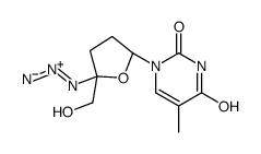 1-[(2R,5S)-5-azido-5-(hydroxymethyl)oxolan-2-yl]-5-methylpyrimidine-2,4-dione结构式