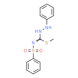 N-[(METHYLSULFANYL)(2-PHENYLHYDRAZINO)METHYLENE]BENZENESULFONAMIDE Structure