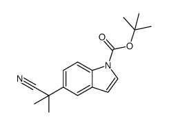 1H-Indole-1-carboxylic acid, 5-(1-cyano-1-Methylethyl)-, 1,1-dimethylethyl ester Structure