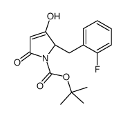 (S)-2-(2-Fluoro-benzyl)-3-hydroxy-5-oxo-2,5-dihydro-pyrrole-1-carboxylic acid tert-butyl ester结构式