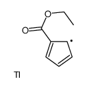 (1-ethoxycarbonylcyclopenta-2,4-dien-1-yl)thallium Structure