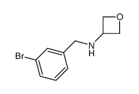 N -(3-溴苄基)氧杂环丁烷-3-胺结构式