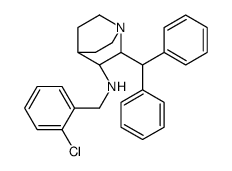 3-(2-chlorobenzylamino)-2-benzhydrylquinuclidine结构式