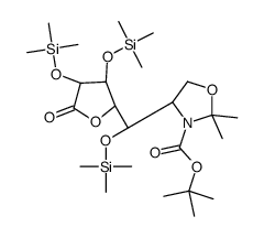 tert-butyl 2,2-dimethyl-4-[(R)-[(2S,3S,4S)-5-oxo-3,4-bis(trimethylsilyloxy)oxolan-2-yl]-trimethylsilyloxymethyl]-1,3-oxazolidine-3-carboxylate Structure