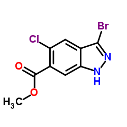 Methyl 3-bromo-5-chloro-1H-indazole-6-carboxylate图片