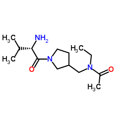 N-Ethyl-N-{[1-(L-valyl)-3-pyrrolidinyl]methyl}acetamide结构式