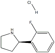 (R)-2-(2-氟苯基)吡咯烷盐酸盐结构式