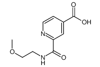 2-(2-methoxyethylcarbamoyl)pyridine-4-carboxylic acid结构式