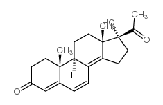 17-hydroxy-4,6,8(14)-pregnatriene-3,20-dione结构式