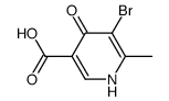 5-bromo-6-methyl-4-oxo-1,4-dihydro-pyridine-3-carboxylic acid Structure