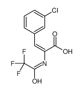 3-(3-chlorophenyl)-2-[(2,2,2-trifluoroacetyl)amino]prop-2-enoic acid结构式