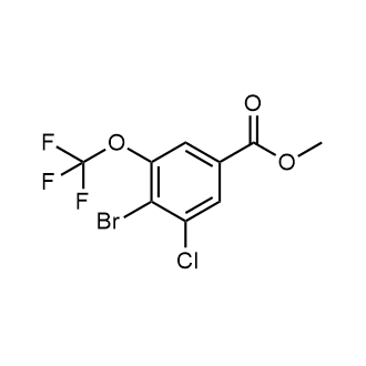 Methyl4-bromo-3-chloro-5-(trifluoromethoxy)benzoate Structure