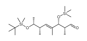 (2R,3R,6S,7R,E)-7-(((tert-butyl)dimethylsilyl)oxy)-2,4,6-trimethyl-3-((trimethylsilyl)oxy)oct-4-enal结构式