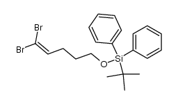 tert-butyl((5,5-dibromopent-4-en-1-yl)oxy)diphenylsilane Structure
